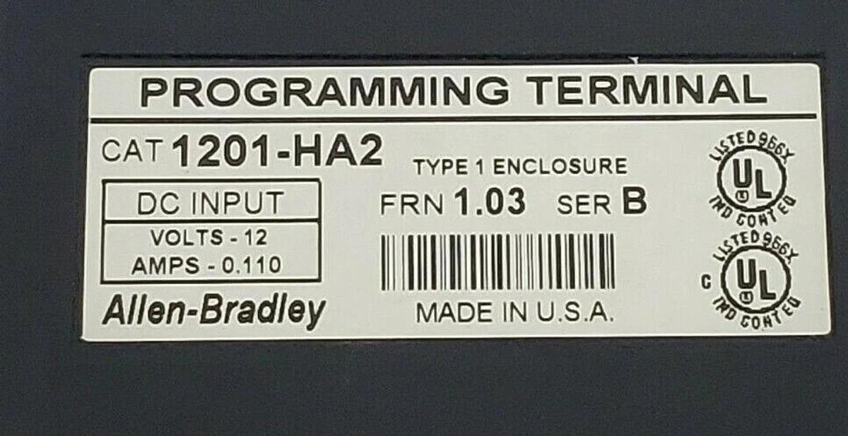 Used ALLEN BRADLEY 1305-BA03A-HA2 AC DRIVE SER. B 3 PH 1HP 0.75KW W/ 1201-HA2