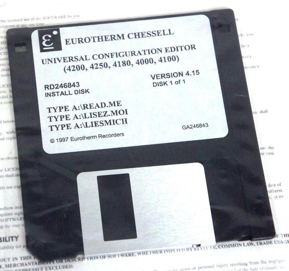 NEW EUROTHERM CHESSELL LA246843 UNIVERSAL CONFIGURATION EDITOR VER. 4.15