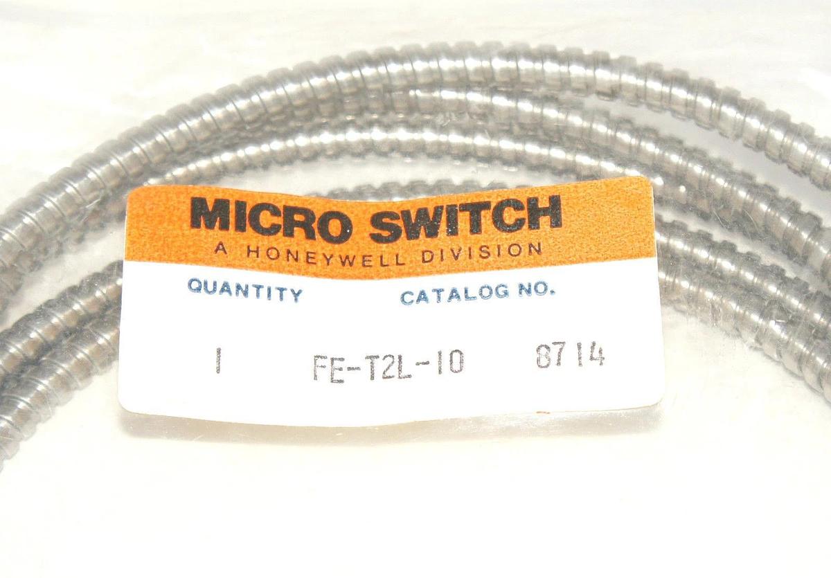 Used NEW HONEYWELL MICRO SWITCH FE-T2L-10 FIBER OPTIC CABLE FET2L10