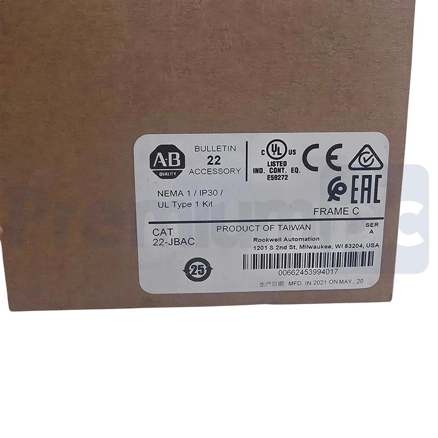 Used Allen Bradley 22-JBAC /A PowerFlex 40-40P-400 Conversion Kit IP30/Nema 1 C Frame
