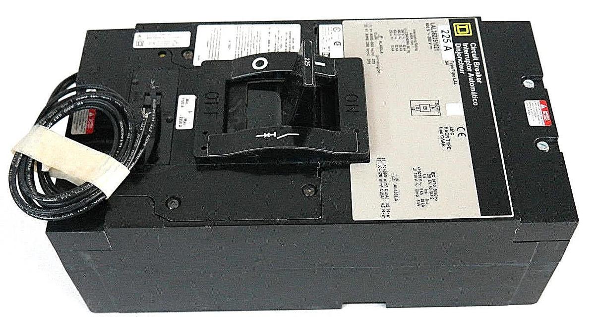 NEW SQUARE D LAL36225 FA/LA MOLDED CASE CIRCUIT BREAKER 600V 225A LAL362251021