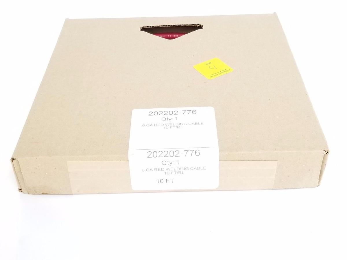Used NIB 202202-776 WELDING CABLE 6 GA RED 10FT/RL , 202202776