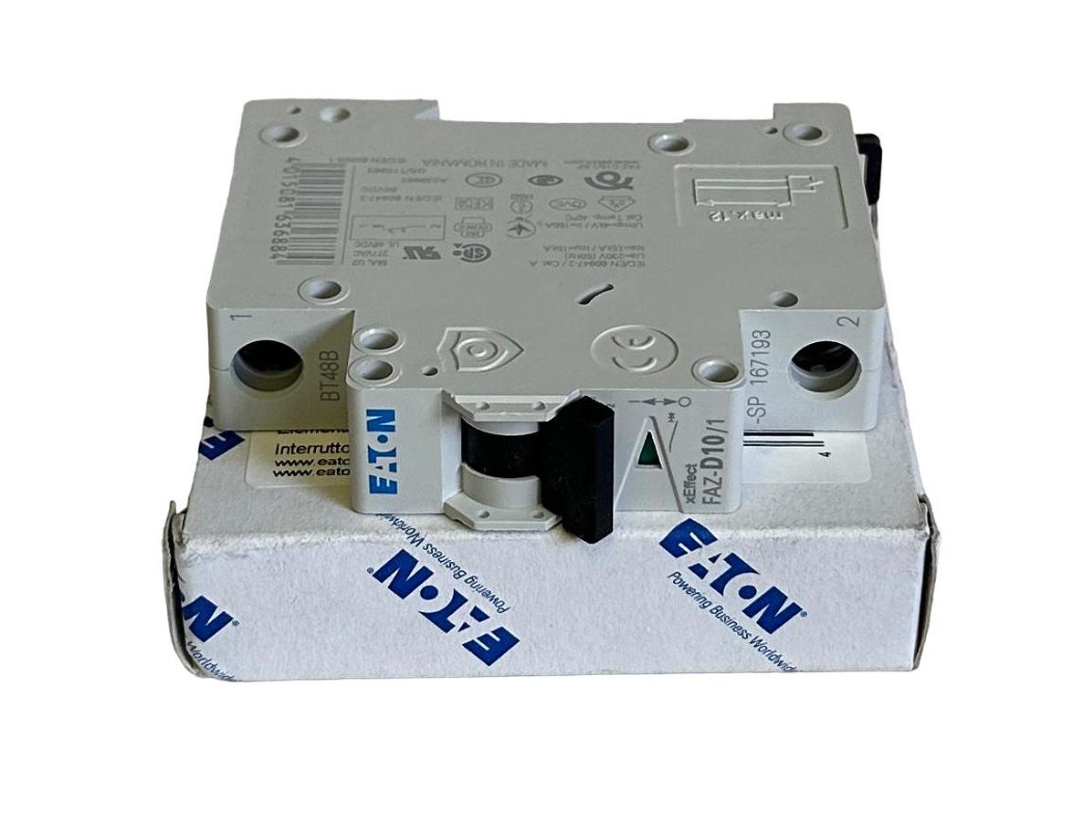 Used NEW EATON FAZ-D10/1-SP / FAZD101SP MINI CIRCUIT BREAKER 10A 15kA 1-POLE 167193