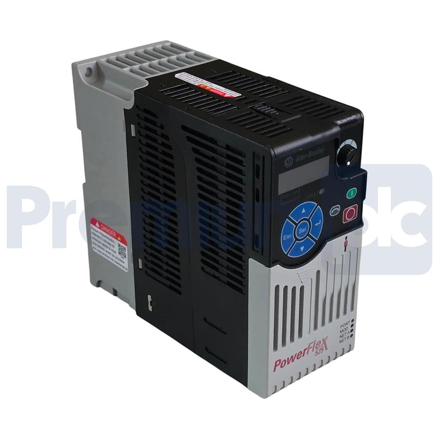 Used Surplus Allen Bradley 25B-D6P0N104 /A PowerFlex 525 AC Drive 3Ph 480V 3HP 7.001