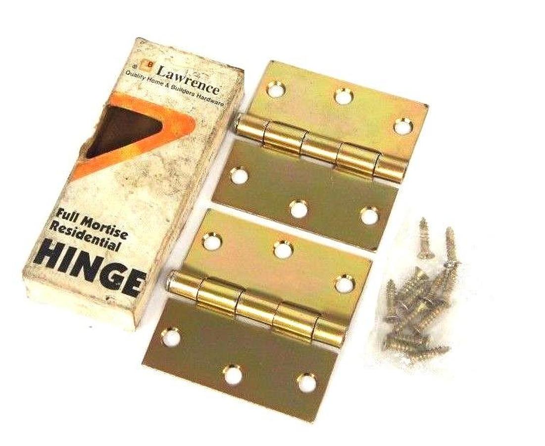 Used BOX OF 2 NIB LAWRENCE 125001501 DOOR HINGES 3'' X 3'' R2500S