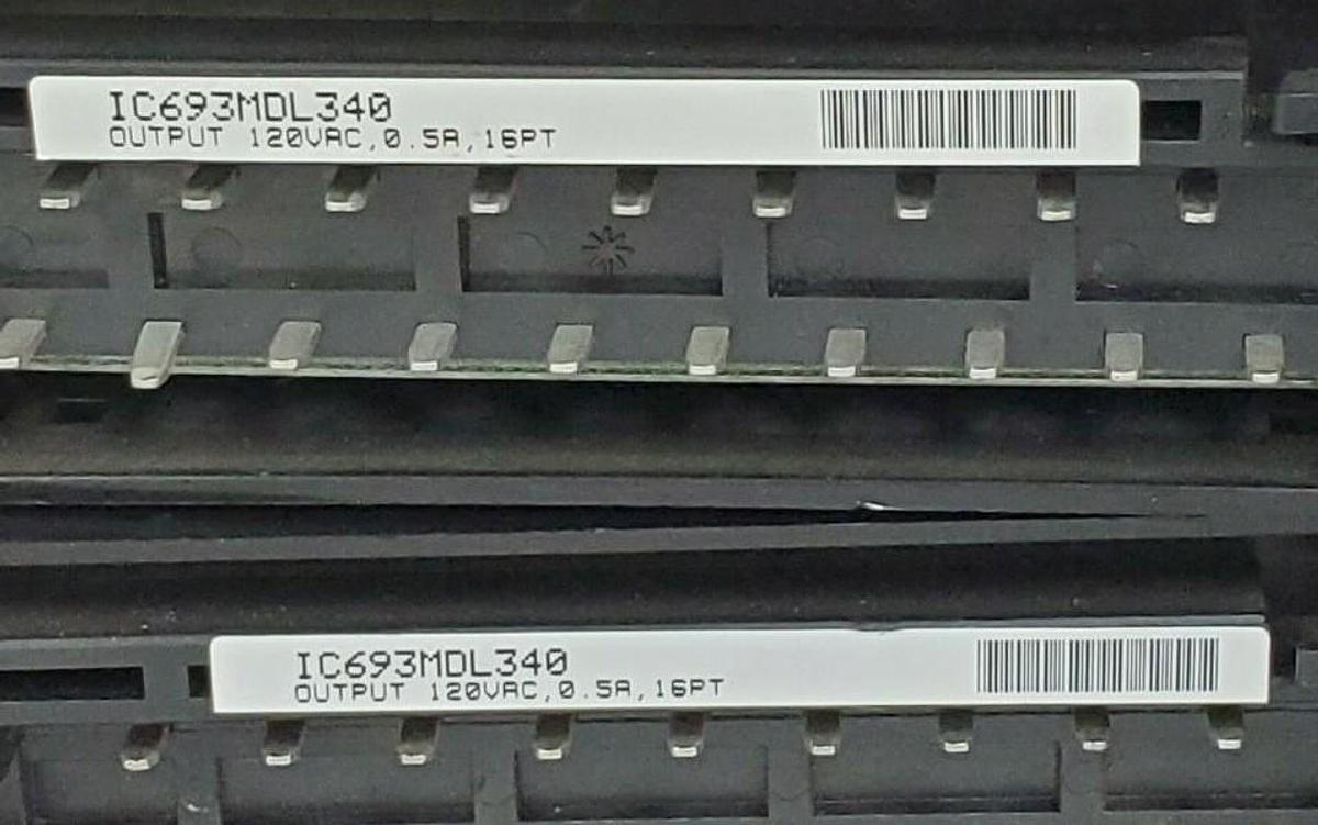 Used LOT OF 2 GE FANUC IC693MDL340E OUTPUT MODULES 120VAC .5A 16PT