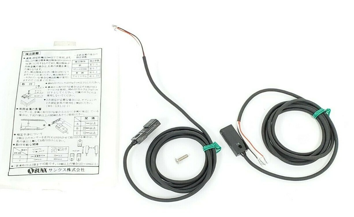 Used LOT OF 2 NEW SUNX GXL-12F-P PROXIMITY SENSORS GXL12FP