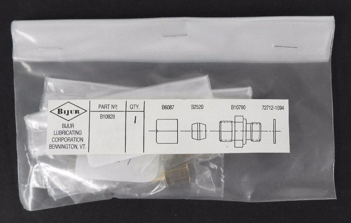 Used NEW BIJUR B10828 ADAPTER ASSEMBLY 1/4" B2520, B6087, B10790, 72712-1094