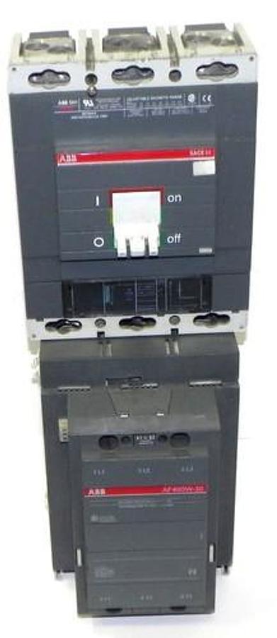 Used ABB AF460W-30 WELDING ISOLATION CONTACTOR AF460 W/ SACE S6 CIRCUIT BREAKER