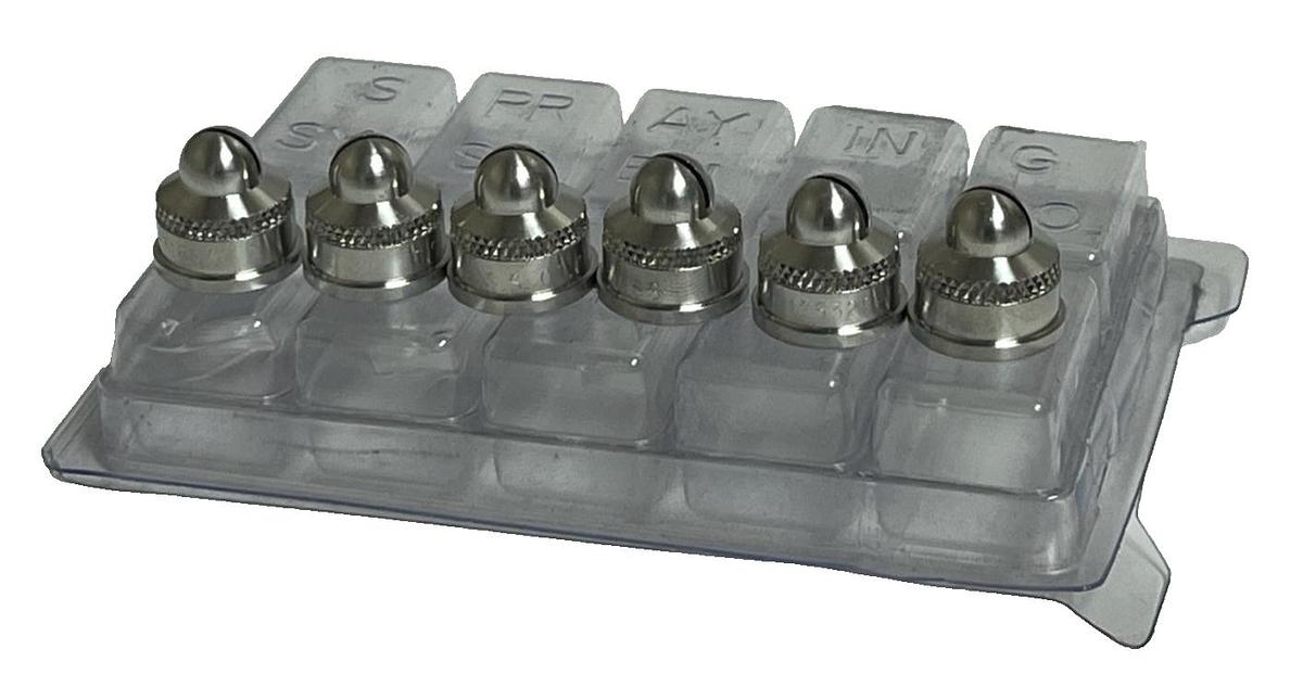 Used Lot of 6 Spraying Systems 125328-316SS | PA125328-316SS Air Cap 316SS, 1/4J NEW