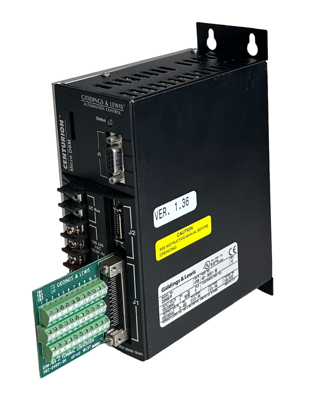 Used GIDDINGS & LEWIS 401-56451-50 / DSM007P CENTURION Micro DSM DRIVE 120/240VAC