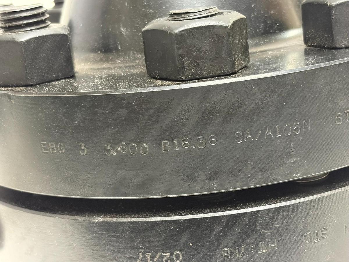 Used EBG 3" 3/600 B16.36 SA/A105N Orifice Flange Union Assembly STD New Surplus