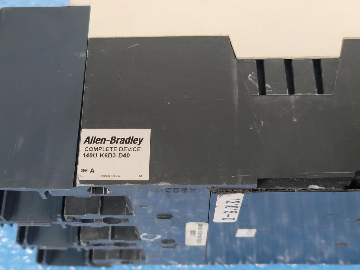 Used ALLEN BRADLEY 140U-K6D3-D40 SER. A CIRCUIT BREAKER 140U-K6X3 140U-KTD3-D40 TRIP
