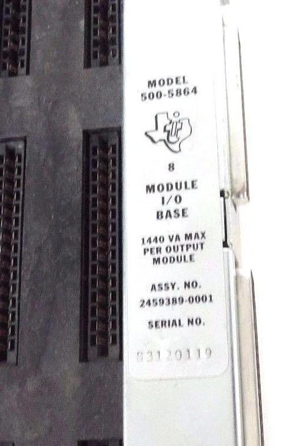 Used TEXAS INSTRUMENTS 2459389-0001 RACK 8-SLOT I/O, 500-5864, 24593890001 SIEMENS