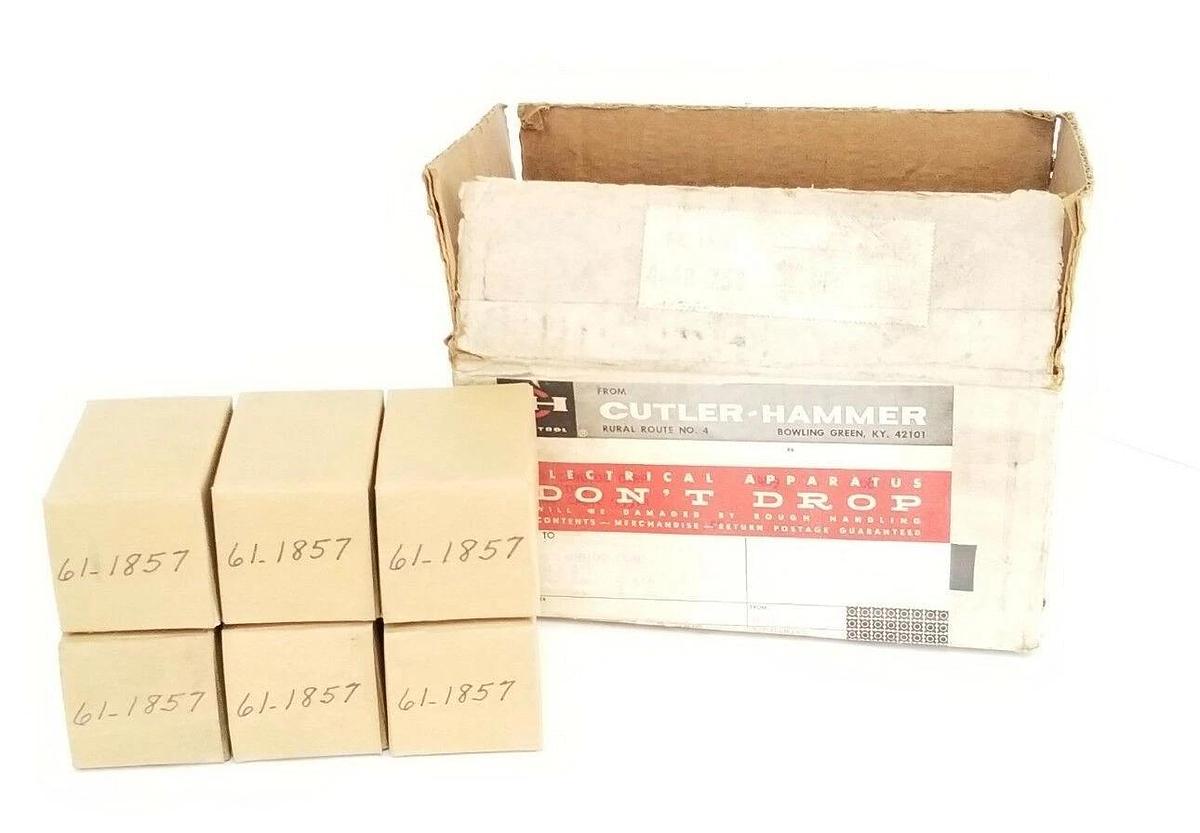 Used LOT OF 6 NIB CUTLER HAMMER 61-1857 CONTACTOR PUSH BARS A61-1857