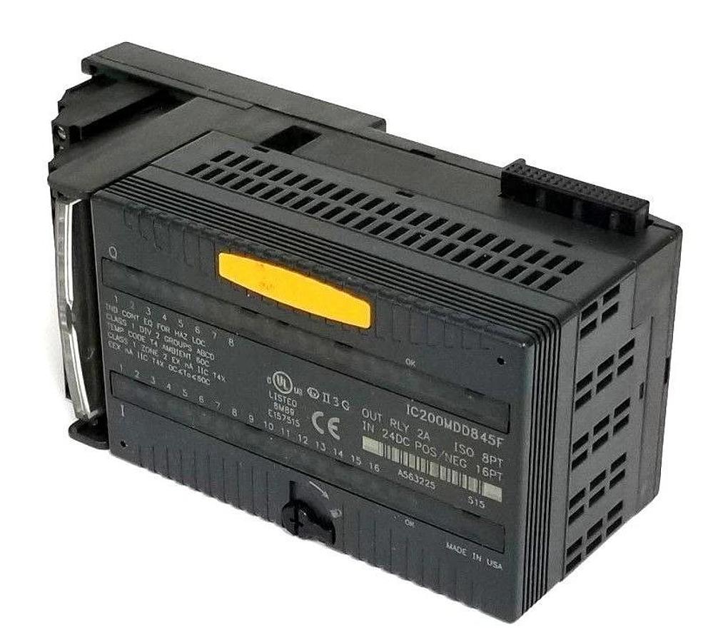 Used GE FANUC IC200MDD845F POWER MODULE 24VDC, 16PT INPUT / 2A, 8PT OUTPUT