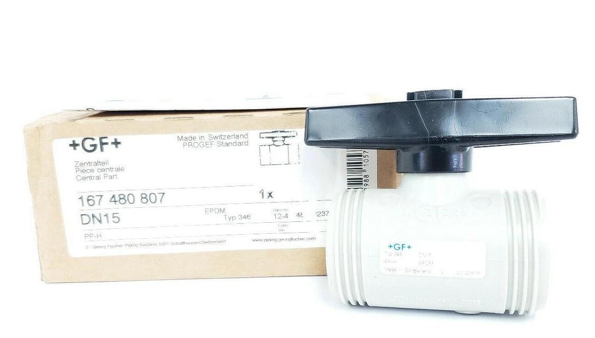 Used NIB GF GEORG FISCHER 167 480 807 PVC BALL VALVE DN15 EPDM TYPE 346 167480807