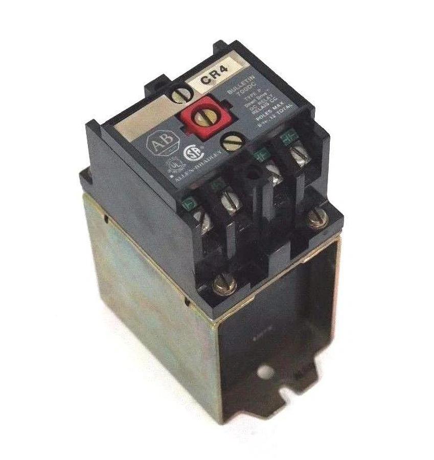 Used ALLEN BRADLEY 700DC-P400Z24 DC RELAY SER. A, TYPE P, 24VDC, PD714 COIL
