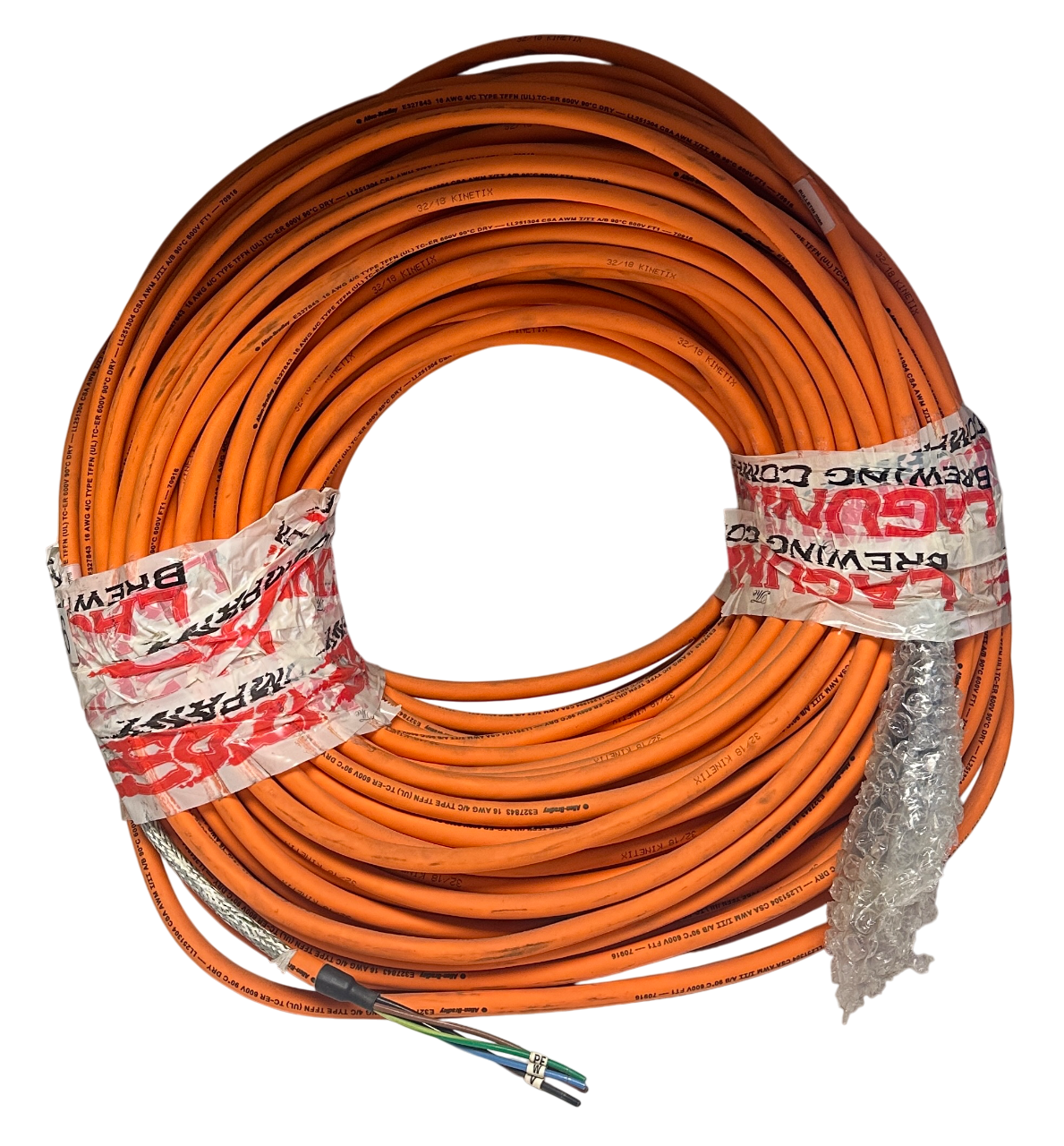 Used ALLEN BRADLEY 2090-CPWM7DF-16AA90 /A Kinetix MOTOR POWER CABLE SpeedTec 90M NSNP