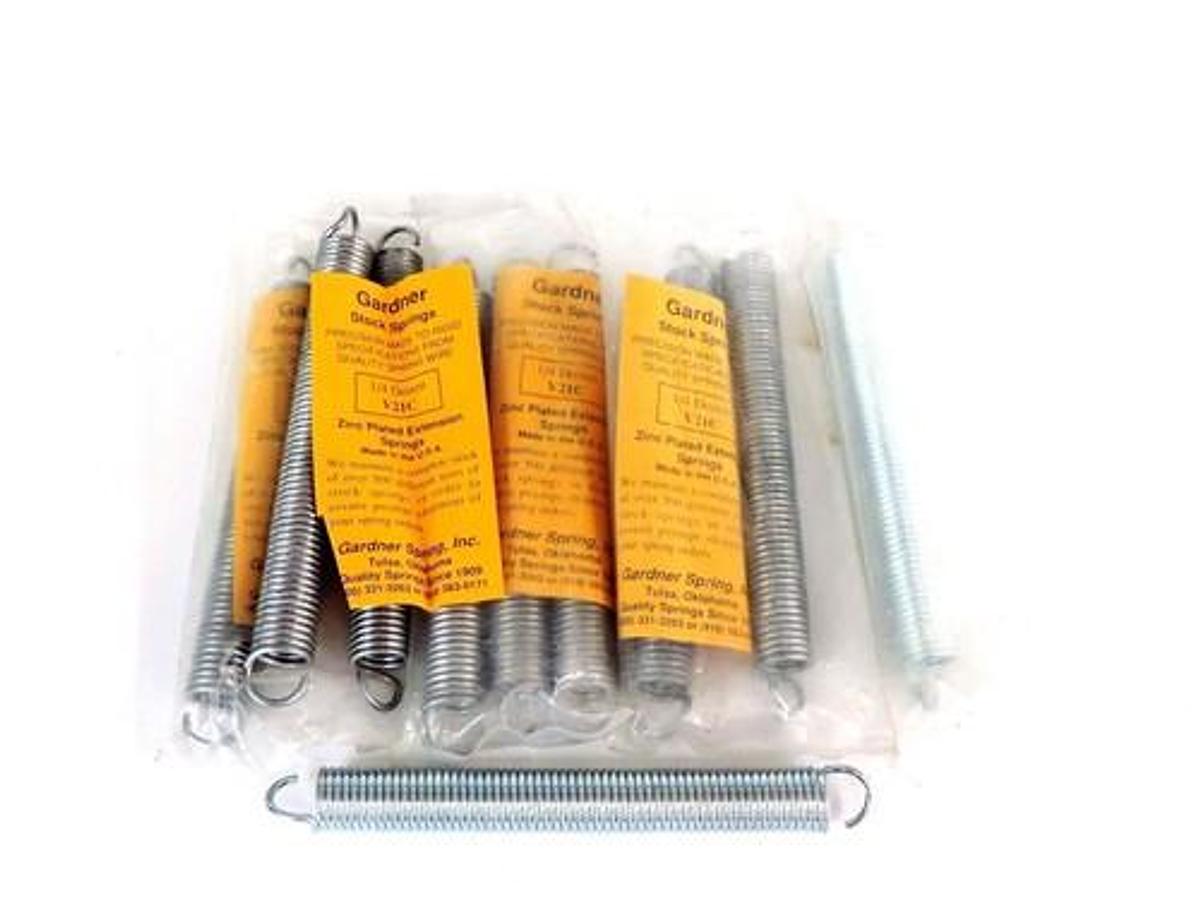 Used LOT OF 10 NEW GARDNER V21C WB17495 UTILITY EXTENSION SPRINGS 1/4 DOZEN