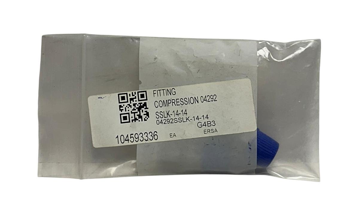 Used 2 DWYER SSLK-14-14 / SSLK1414 OMEGALOK COMPRESSION FITTINGS 1/4'' MNPT NSNP