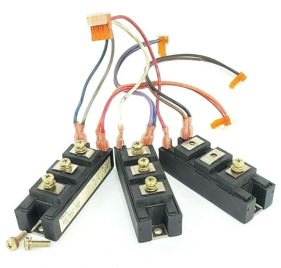 Used LOT OF 3 FUJI ELETRIC 2DI50Z-120 TRANSISTOR BLOCKS 50A 1200V, 2DI50Z120