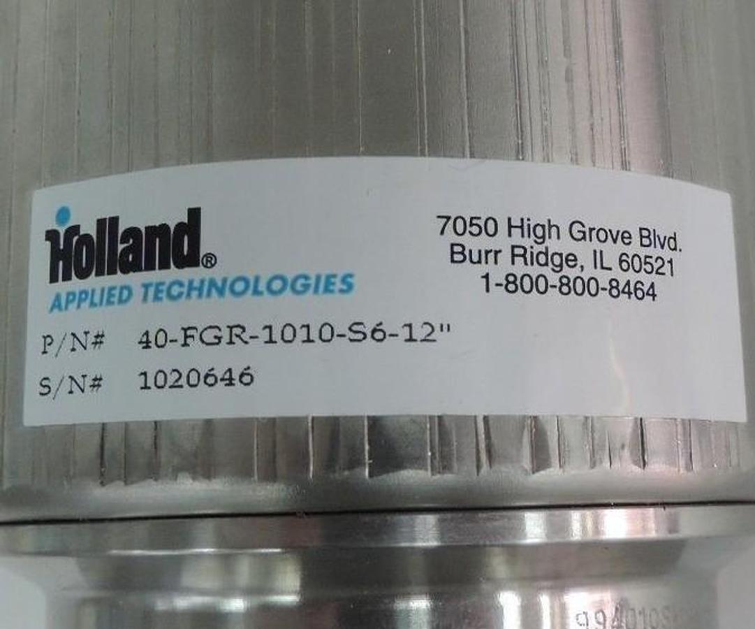 Used NEW HOLLAND APPLIED TECHNOLOGIES 40-FGR-1010-S6-12" SANITARY FLOW COMPONENT