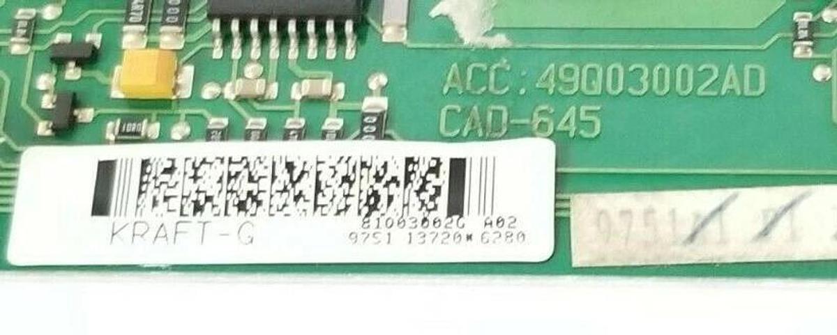 Used ABB 81Q03002G A02 CONTROL BOARD CAD-645 KRAFT-G 9751 13720 49Q03002AD