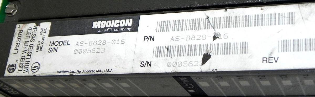 Used AEG MODICON AS-B828-016 5 VTTL OUTPUT TH MODULE ASB828016