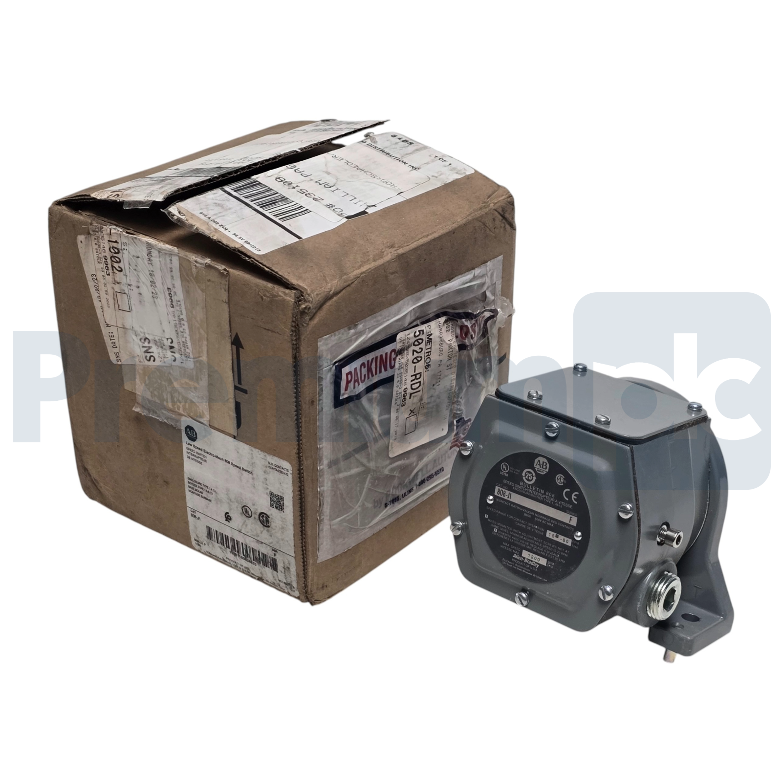 Used Allen Bradley 808-J1 /F Low Speed 808 Speed Switch Style-J 15-80 RPM 808J1 NSMP