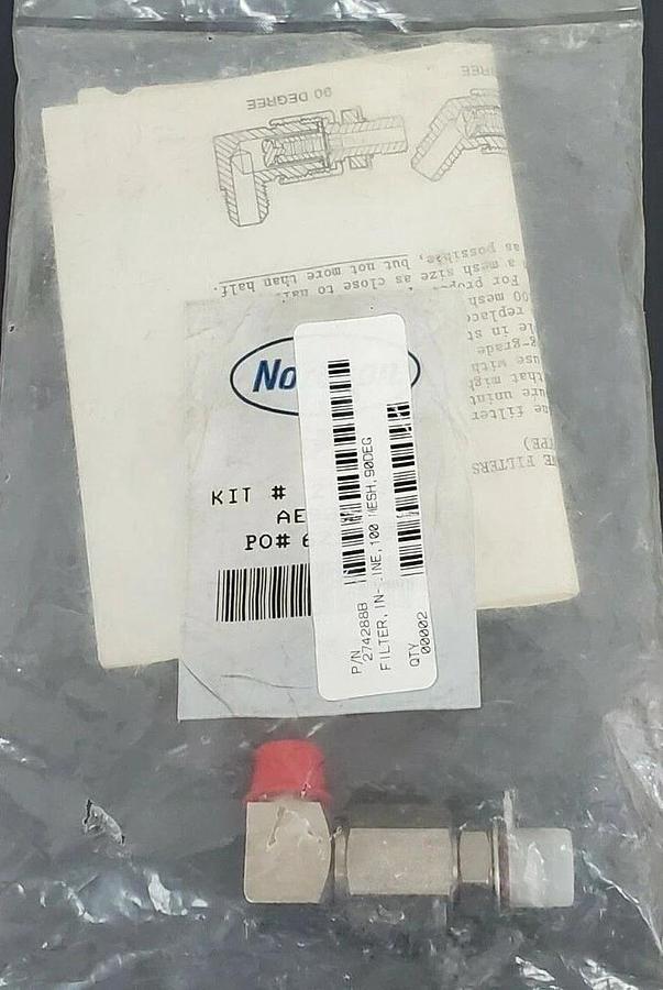 Used NEW NORDSON 274288B FILTER NON-HEATED INLINE 90DEG 100MESH