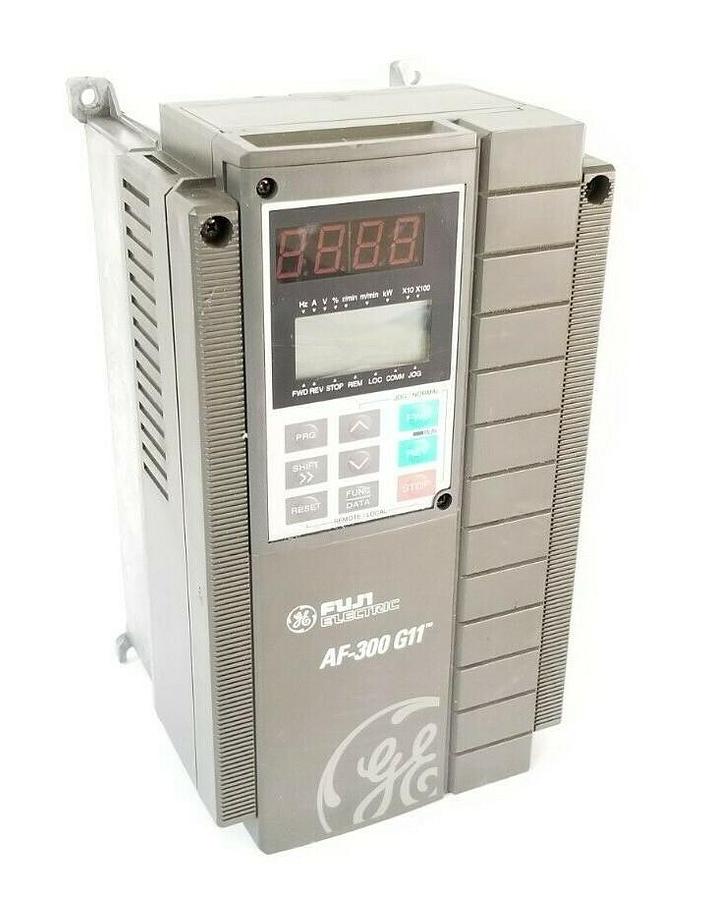Used FUJI ELECTRIC 6KG1143005X1B1 INVERTER DRIVE 5HP, 13.6A, 380/480VAC, AF-300G11