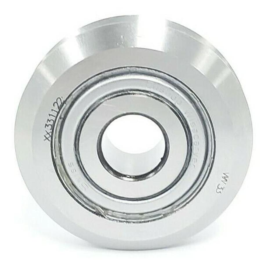 Used LOT OF 3 BISHOP WISECARVER X312 W3 DUAL-VEE ROLLER GUIDE WHEELS 54-0030