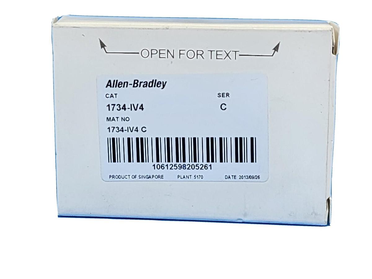 Used NIB ALLEN BRADLEY 1734-IV4 SER. C I/O MODULE FW: 3.022