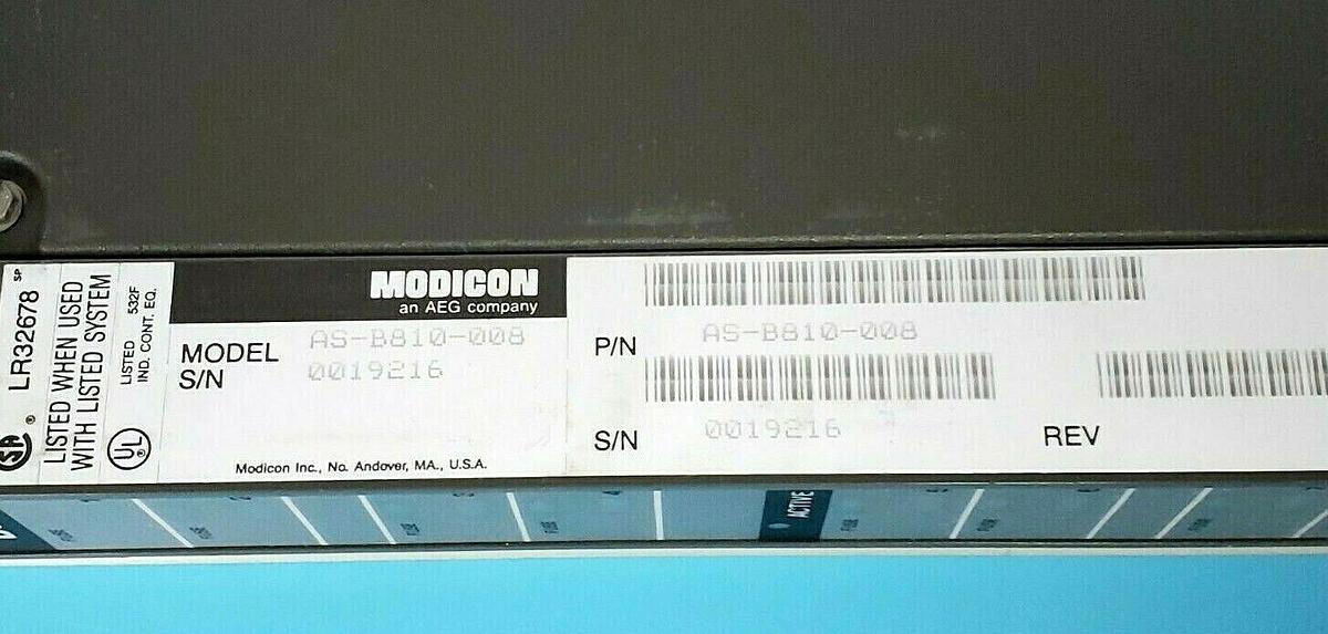 Used MODICON AS-B810-008 ISOLATED OUTPUT MODULE AS-B810-100 AB ASB810008
