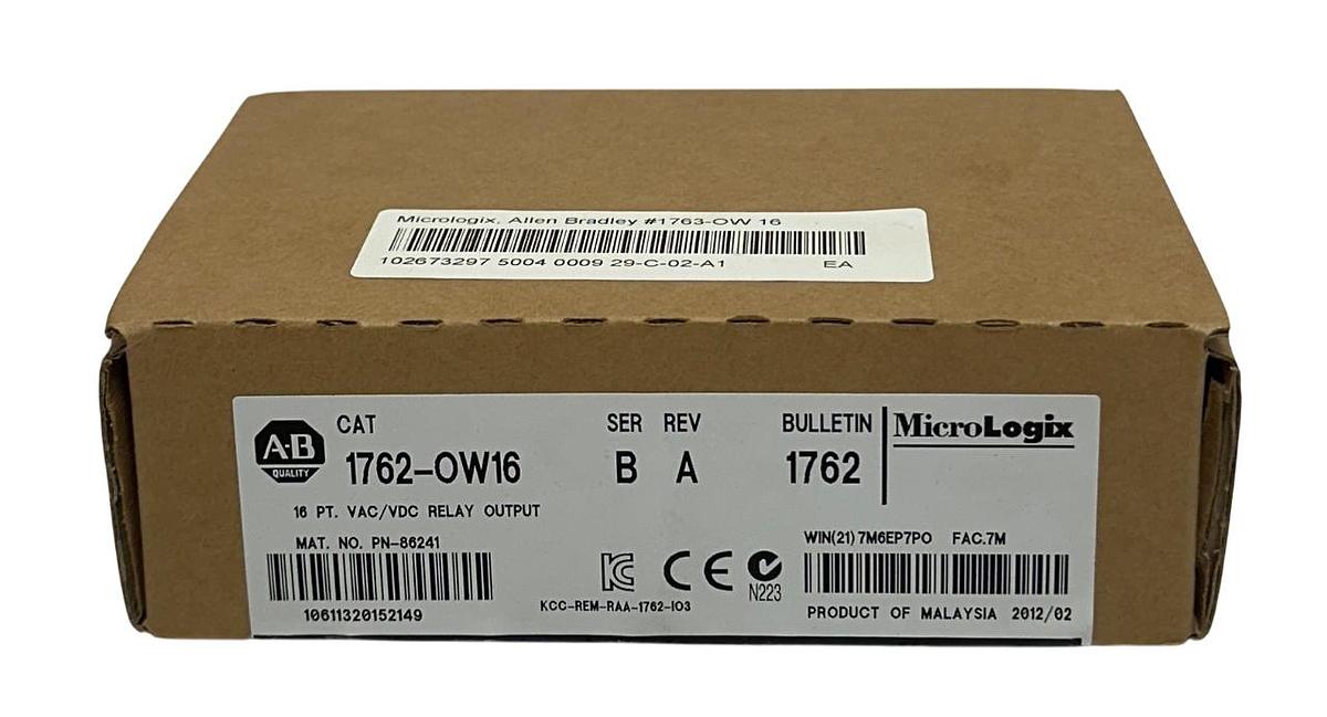 Used ALLEN BRADLEY 1762-OW16 /B MicroLogix 16-PT RELAY OUTPUT MODULE VAC/DC NSMP