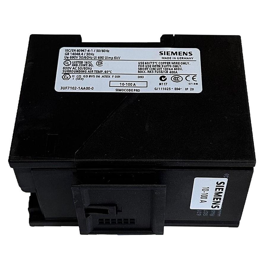 Used NEW SIEMENS 3UF7102-1AA00-0 / 3UF71021AA000 SIMOCODE CURRENT MODULE 10-100A