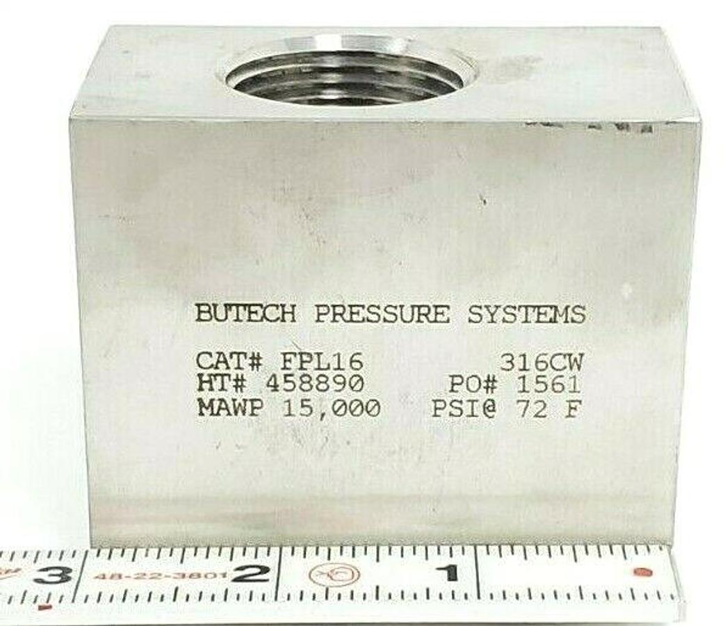 Used NEW BUTECH PRESSURE SYSTEMS CAT#: FPL16 BLOCK 316CW, HT#: 458890