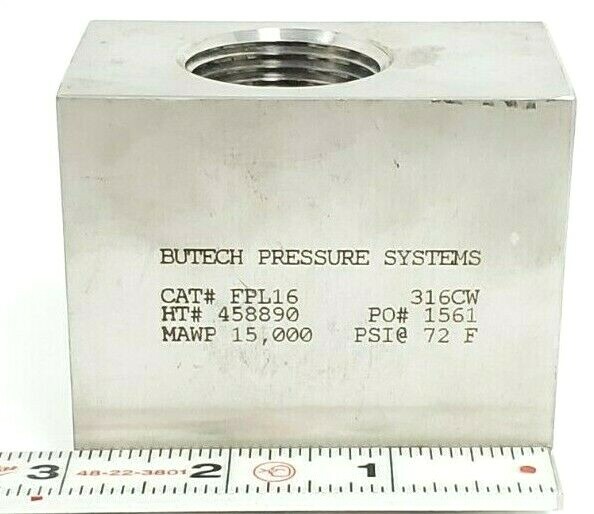 Used NEW BUTECH PRESSURE SYSTEMS CAT#: FPL16 BLOCK 316CW, HT#: 458890