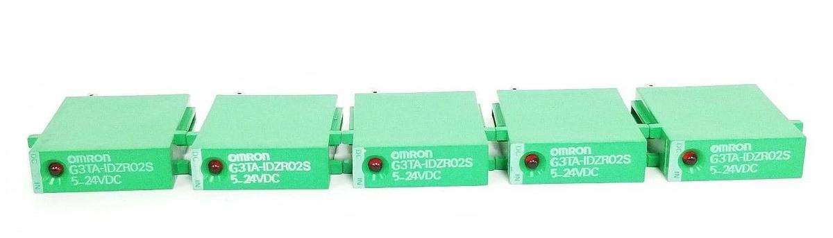 Used LOT OF 5 OMRON G3TA-IDZR02S PHOTOCOUPLER RELAYS 5/24VDC SSR INCLUDES INDICATORS