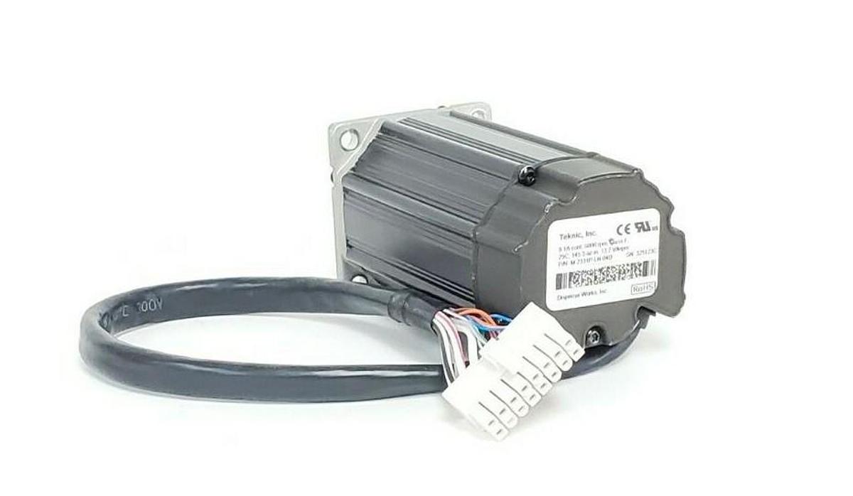 Used TEKNIC INC. M-2331P-LN-04D SERVO MOTOR 6000RPM CLASS F 25C 13.7 V/krpm