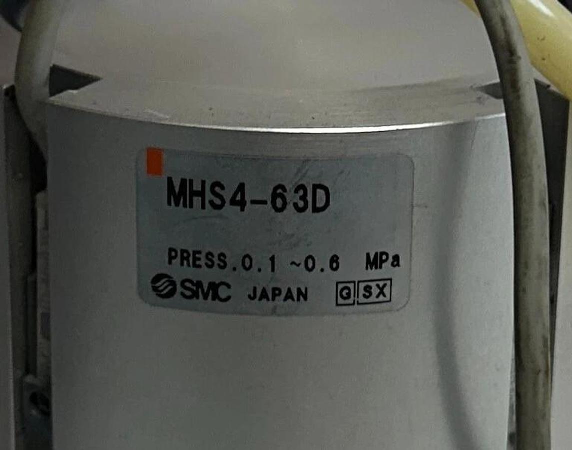 Used SMC MHS4-63D / MHS463D MHS SERIES PNEUMATIC GRIPPER PARALLEL STYLE 4 GRIP USNP