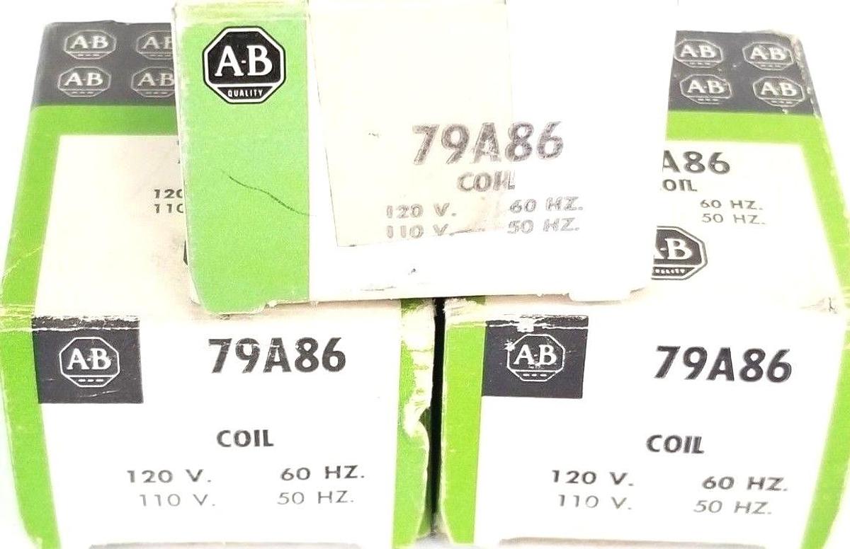 LOT OF 3 NIB ALLEN BRADLEY 79A86 CONTACTOR COILS 110V-50HZ 120V-60HZ