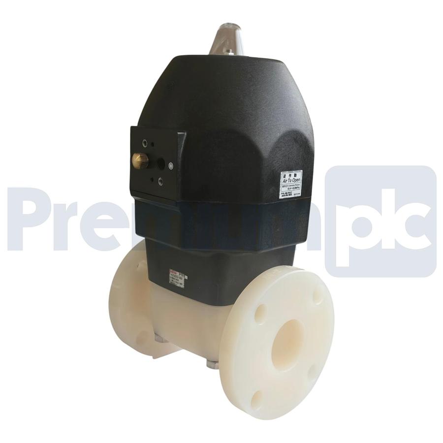 Used Asahi AV Type 14 Pneumatic Actuated Diaphragm Valve PTFE 2" A14NGUEFA050 NSMP