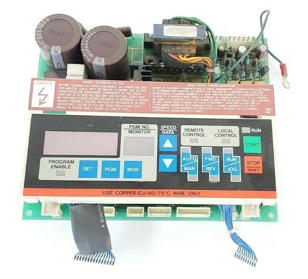Used BALDOR RELIANCE MD-B3011G PC BOARD W/ KEYPAD PSBD-9