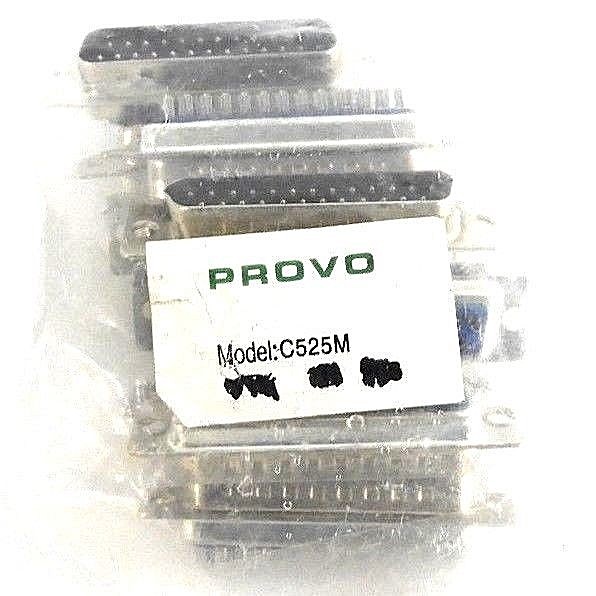 Used LOT OF 10 NEW PROVO C525M CONNECTORS 25PIN MALE SOLDER TYPE