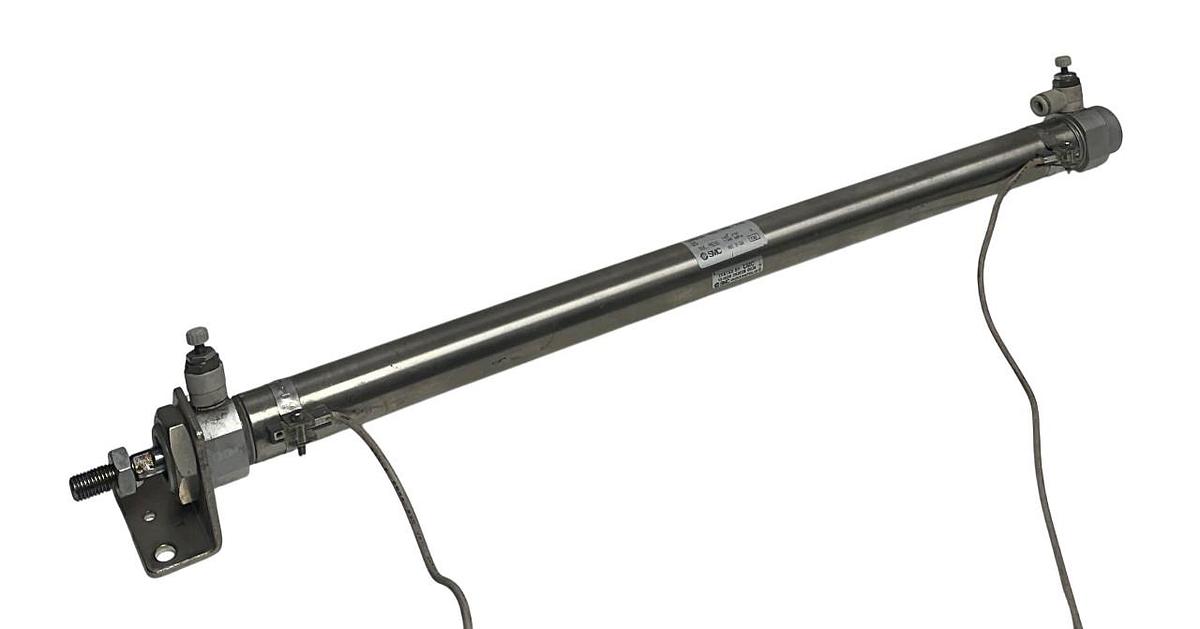 Used SMC CDM2L25-400Z-M9BL-X142 / CDM2L25400ZM9BLX142 PNEUMATIC CYLINDER D-M9B USNP