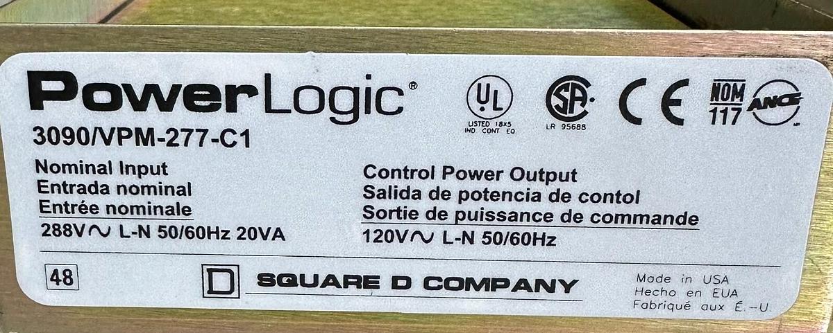 Used SQUARE D 3090/VPM-277-C1 / 3090VPM277C1 PowerLogic VOLTAGE/POWER MODULE 50/60Hz