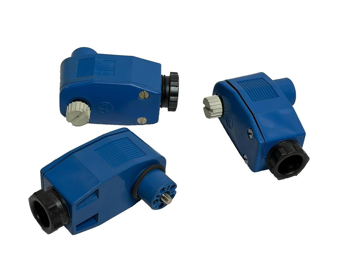 Lot of 3 Amphenol Tuchel C164-639F-5S Blue 4+PE Pin Industrial Connectors