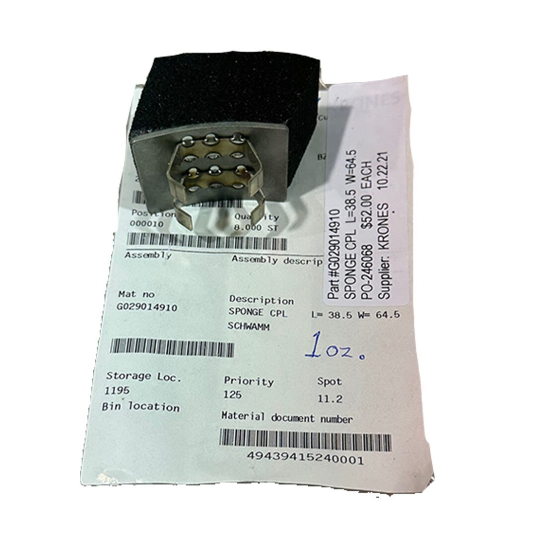 NEW KRONES G029014910 SPONGE CPL L=38.5 W=64.5